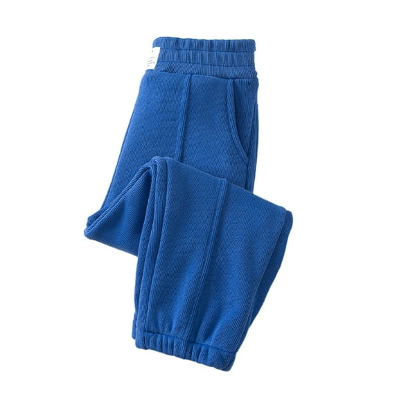 LYMAYTER Boys Girls Fleece Pants for Kids Baby Thickened Warm Trousers Toddler Casual Sweat Pants 2-13 Years