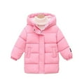 thumbnail image 1 of LYMAYTER Boys Girls Jacket for Kids Toddler Solid Color Warm Outerwear Teen Medium-Length Casual Coats 3-10+ Years, 1 of 8