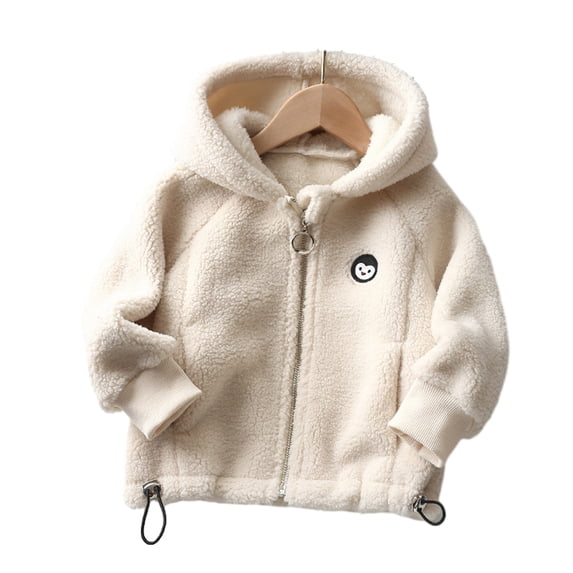 LYMAYTER Boys Girls Kids Hoodie Jacket Baby Long Sleeve Outwear Toddler Fall Winter Warm Cardigan Coats for 1-12 Years