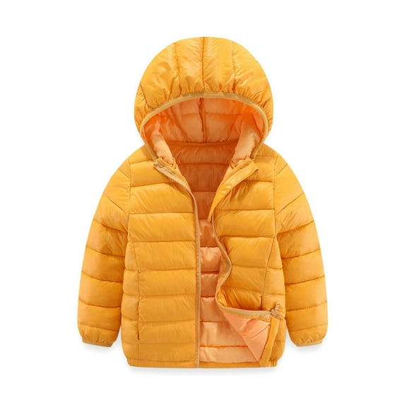 LYMAYTER Boys Jacket Coats for Kids Toddlers Hooded Outerwear 2-12Y Baby Solid Color Water-Resistant Winter Coat