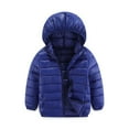 thumbnail image 1 of LYMAYTER Boys Jacket Coats for Kids Toddlers Hooded Outerwear 2-12Y Baby Solid Color Water-Resistant Winter Coat, 1 of 10