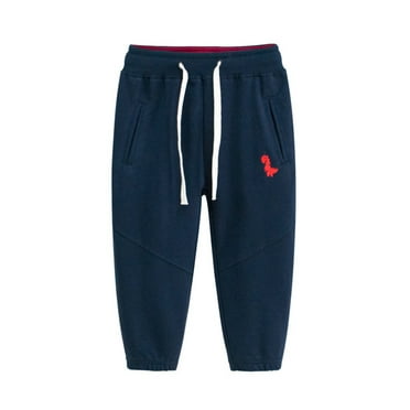 LYMAYTER Boys Jogger Pants for Kids Baby Elastic Waist Casual Trousers Toddler Printed Sweat Pants 1-9 Years
