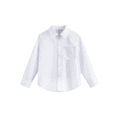 thumbnail image 1 of LYMAYTER Boys Kids Classic Uniform Shirts Toddler Long Sleeve Solid Button Down Collared Formal Tops 3-16Y, 1 of 7