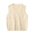 thumbnail image 1 of LYMAYTER Boys Spring Fall Vest for Kids Baby Solid Colors V-Neck Waistcoat Toddler Sleeveless Tank Sweaters 2-7 Years, 1 of 8