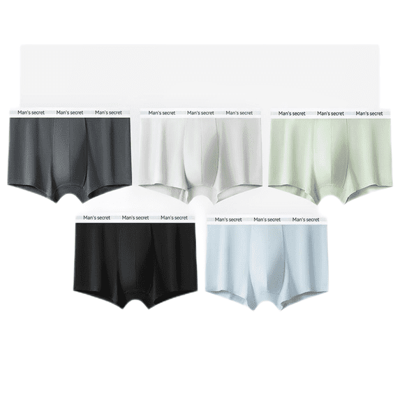 LYMAYTER Cotton Boxer Briefs for Men Summer Moisture-Wicking Underpants Quick-Dry Soft Briefs L-4XL