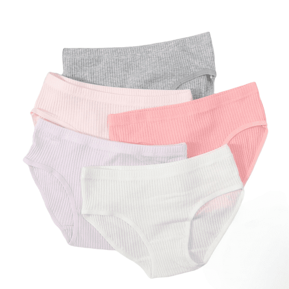 LYMAYTER Cotton Underwear for Toddlers Girls Breathable Soft Coverage Comfort Briefs 4pcs