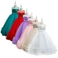 thumbnail image 1 of LYMAYTER Flower Girls Princess Tutu Tulle Dress Toddler Wedding Pageant Party Holiday Ball Gown Baby Sleeveless Formal Dress for 4-12 Years Old, 1 of 11