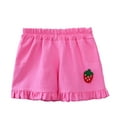 thumbnail image 1 of LYMAYTER Girls Baby Cotton Shorts Toddler Elastic Waist Shorts Pants Summer Print Shorts for 1-5 Years, 1 of 10