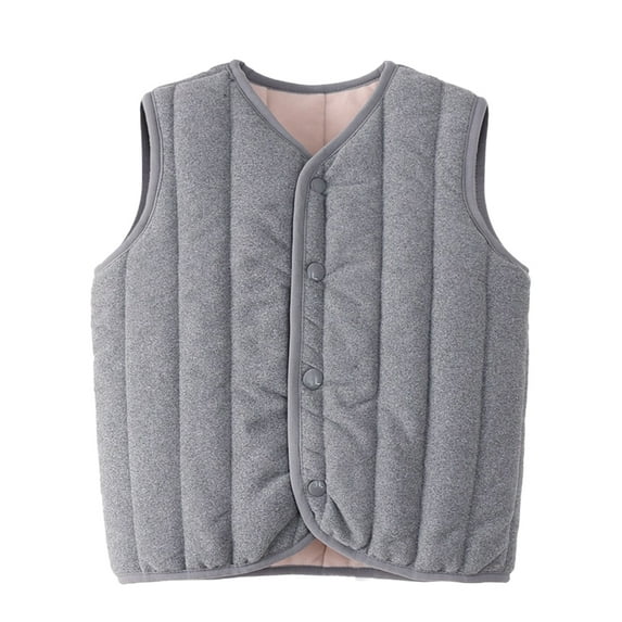 LYMAYTER Girls Boys Sleeveless Vests for Kids Baby Solid Color Bottoming Tank Toddler Fall Winter Warm Waistcoat 3-10+ Years