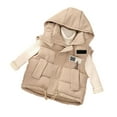 thumbnail image 1 of LYMAYTER Girls Boys down Cotton Vest Kids Baby Fall Winter Printed Waistcoat for Toddler Sleeveless Thickened Jacket for 3-10 T, 1 of 9