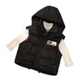 thumbnail image 1 of LYMAYTER Girls Boys down Cotton Vest Kids Baby Fall Winter Printed Waistcoat for Toddler Sleeveless Thickened Jacket for 3-10 T, 1 of 9