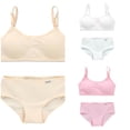 thumbnail image 1 of LYMAYTER Girls Breathable Wirefree Training Bras Teen Girls Adjustable Strap Seamless Bralette Panty, 1 of 8
