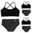 thumbnail image 1 of LYMAYTER Girls Comfort Wirefree Training Bras Seamless Cami Bralette And Underwear Set, 1 of 8