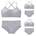 thumbnail image 1 of LYMAYTER Girls Comfort Wirefree Training Bras Seamless Cami Bralette And Underwear Set, 1 of 8