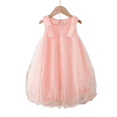 thumbnail image 1 of LYMAYTER Girls Glitter Mesh Princess Dress for 1-7Y Toddler Sleeveless Shoulder Bow Sequin Tulle Tutu Party Dress, 1 of 8