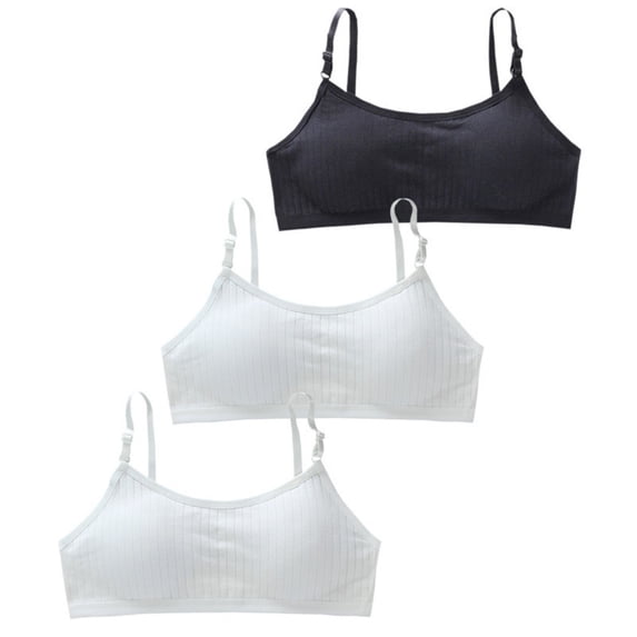 LYMAYTER Girls Junior Comfort Adjustable Strap Training Bra Soft Stretch Everyday Support