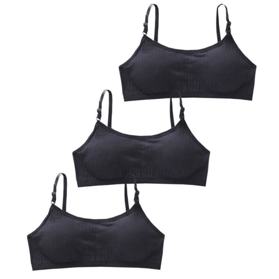 LYMAYTER Girls Junior Comfort Adjustable Strap Training Bra Soft Stretch Everyday Support