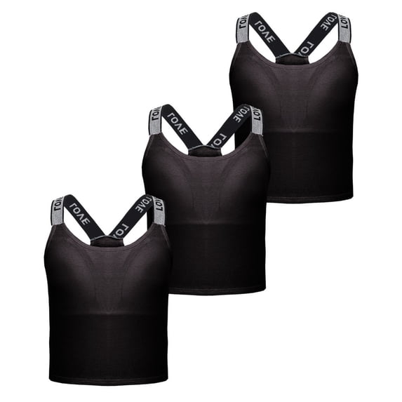 LYMAYTER Girls Breathable Double Lined Training Cami Bra Kids Teens Comfort Layer Tank Camisole Top