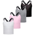 thumbnail image 1 of LYMAYTER Girls Kids Double Lined Cami Bra Soft Comfort Training Tank Camisole Everyday Wear, 1 of 7