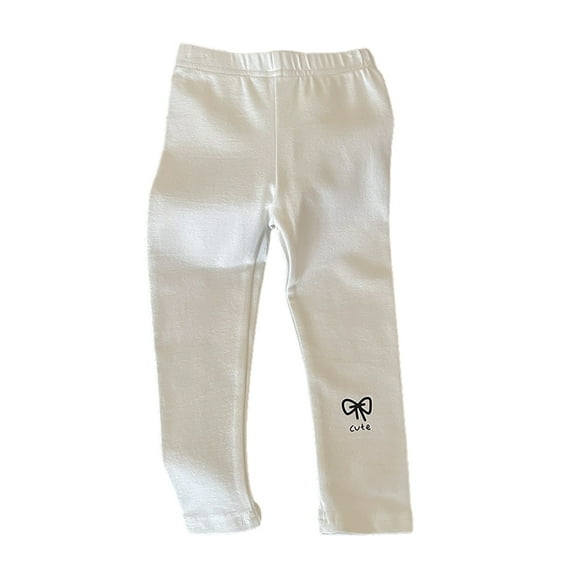 LYMAYTER Girls Leggings Pants Baby Fall Elastic Waist Trousers Toddler Versatile Bottoms Pants for 0-10 Years