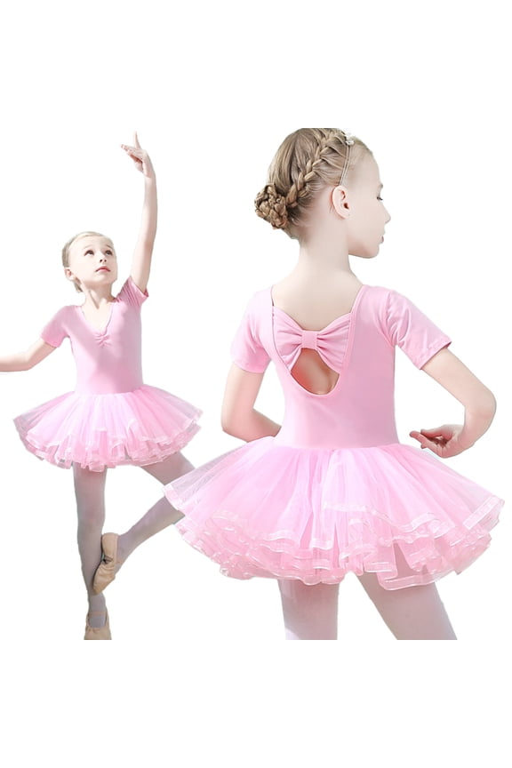 Girls Leotard Kids Dance Tutu Dress Toddler Ballet Costume (Little Big Child) 3Y-11Y