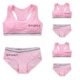 thumbnail image 1 of LYMAYTER Girls Lightweight Breathable Cotton Training Bra Set Elastic Soft Everyday Underwear, 1 of 8