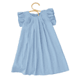 thumbnail image 1 of LYMAYTER Girls Ruffle Sleeveless Dress Toddler Pleated A Line Soft Dress Summer Breathable Casual Wear, 1 of 8