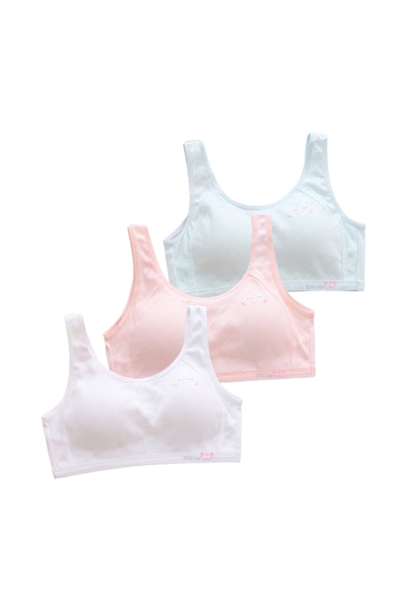 Girls Seamless Bra kids Wide Strap Design Lightweight Wirefree Support Everyday for Bra 11-16Y