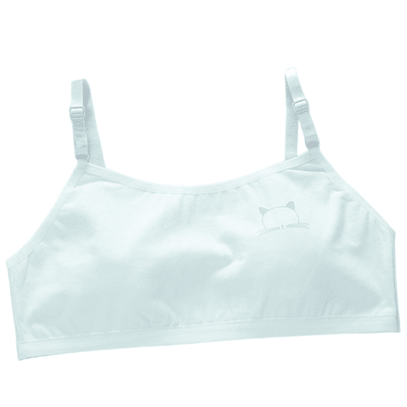 LYMAYTER Teens Girls Seamless Racerback Training Bras Girls Adjustable Spaghetti Straps Sports Bra S-L
