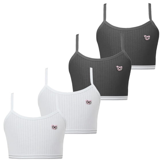 LYMAYTER Little Girls First Training Bra Teens Soft Cotton Cami Seamless Comfort Everyday Starter Underwear