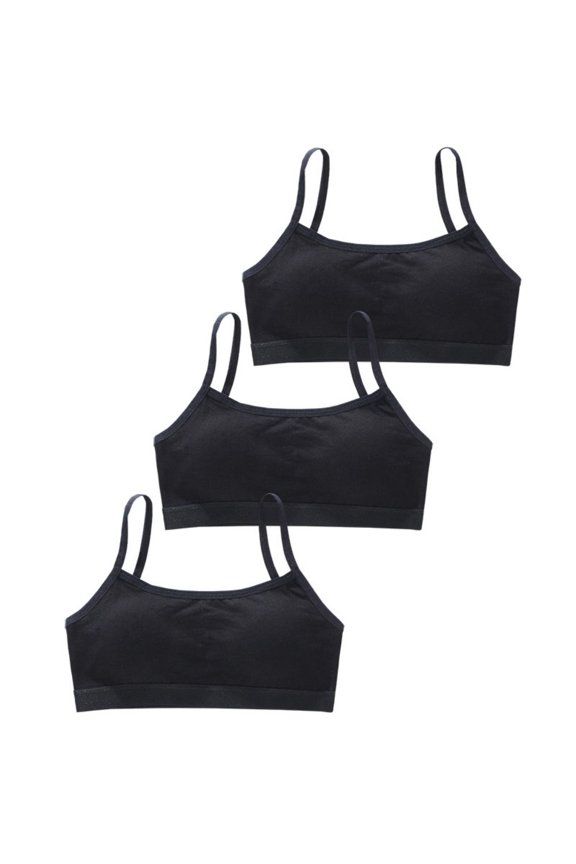 Girls Smooth Seamless Training Bra Removable Chest Pad Soft Fabric Everyday Bralette