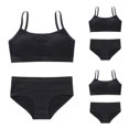 thumbnail image 1 of LYMAYTER Girls Comfortable Cotton Cami Bralette Set Soft Stretchy Matching Bra and Panty for Girls, 1 of 8