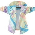 thumbnail image 1 of LYMAYTER Girls Spring Fall Jacket for Kids Baby Solid Colours Long Sleeve Punching Jacket Toddler Hooded Casual Windbreakers 5-12 Years, 1 of 8