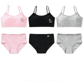 thumbnail image 1 of LYMAYTER Girls Breathable Cotton Underwear Set Classic Solid Training Cami Bra Comfort Brief, 1 of 7