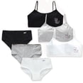 thumbnail image 1 of LYMAYTER Girls Summer Underwear Set Soft Solid Color Training Cami Bra and Brief Daily Wear, 1 of 8