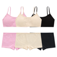 thumbnail image 1 of LYMAYTER Kids Girls Seamless Tag Free Underwear Set Comfort Fit Training Cami Bra and Regular Waist Briefs, 1 of 8