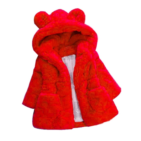 LYMAYTER Girls Thickened Jacket Toddler Fall Winter Long Sleeve Wool Sweater Outerwear Big Kids Sandwich Sweater Outerwear 1-7 Years