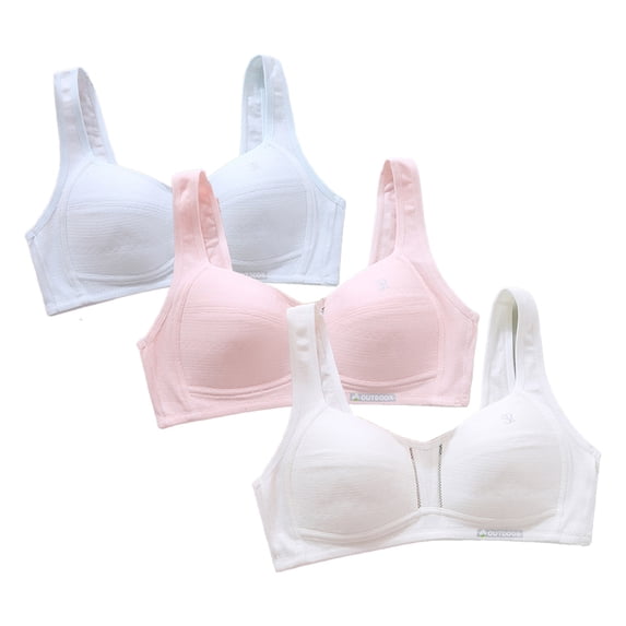 LYMAYTER Girls Training Bra 12-15Y Teen Summer Lightweight Wirefree Comfort Everyday for Bra