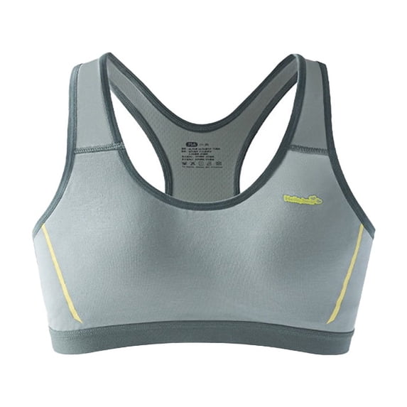 LYMAYTER Girls Training Bras Teen Racerback Sports Bra for Big Girls 12-15Y Seamless Padding Bra