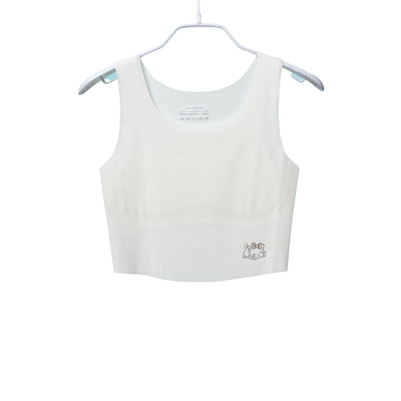 LYMAYTER Girls Training Bras 9-13Y Teen Comfort Seamless Cami Bralettes Sports Vest with Light Padding