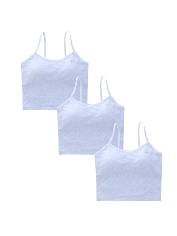 Girls Tweens Longline Seamless Training Bra Wireless Comfort Breathable Solid Color Everyday Top