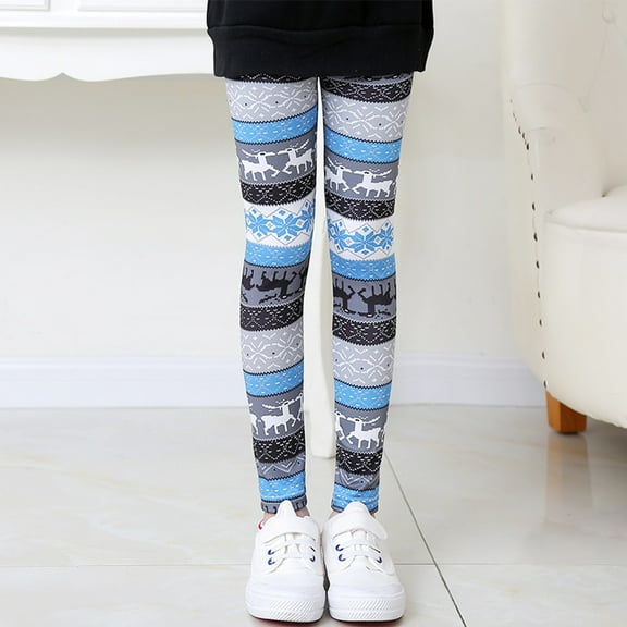 LYMAYTER Girls for Kids Thin Leggings Toddler Spring Fall Bottoming Pants Baby Printing Stretch Trousers 1-10 Years