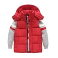 thumbnail image 1 of LYMAYTER Hooded Sleeveless Jacket Vest for Boys Girls Kids Toddler Lightweight Vest Outerwear 4-12 Y Baby Gilet Winter Thickened Jacket Coats for 4-12 Y, 1 of 8