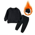 thumbnail image 1 of LYMAYTER Infant Boys Girls Sweatshirt Outfit Toddler Fleece Long Sleeve Sweatsuit + Sweat Pants 1 Set for 12 Months-7 Years, 1 of 9