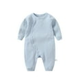 thumbnail image 1 of LYMAYTER Infant Cotton One-Piece Newborn Soft Long Sleeve Romper Unisex Spring Fall Crawling Clothes for 0-24 Months, 1 of 7