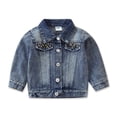 thumbnail image 1 of LYMAYTER Infant Girls Denim Jacket for Kids Baby Long Sleeves Jeans Outerwear Toddler Classic Cowboy Coats 9 M - 6 Y, 1 of 8