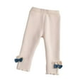 thumbnail image 1 of LYMAYTER Infant Girls Leggings Pants for Kids Baby Flower Trousers Fall Winter Warm Bottoms Pants 6 Months-6 Years, 1 of 10