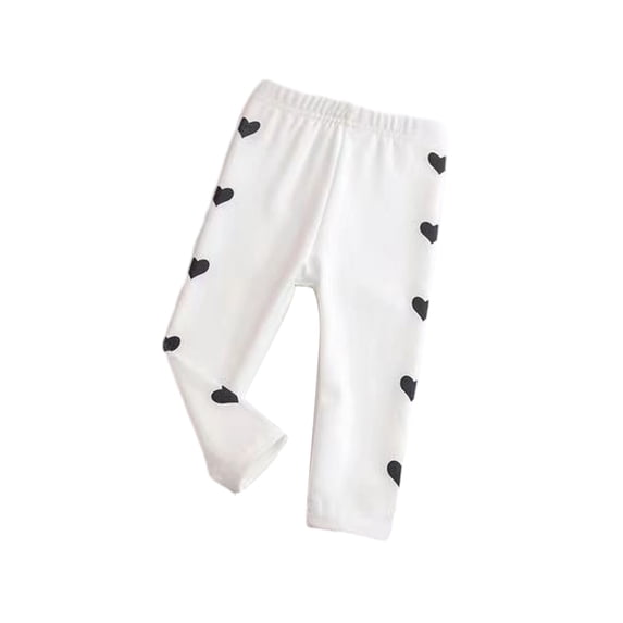 LYMAYTER Infant Girls Leggings Pants for Kids Baby Flower Trousers Fall Winter Warm Bottoms Pants 6 Months-6 Years