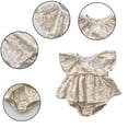 thumbnail image 1 of LYMAYTER ‌‌Infant Girls Newborn Smocked Bubble Romper Western Style Short Sleeve Wear‌ 3M-24M, 1 of 8