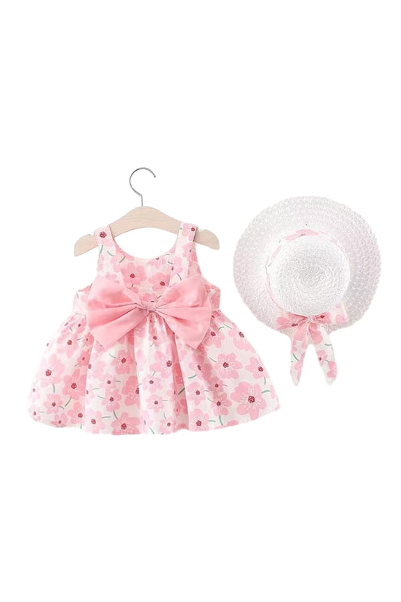 Infant Girls Princess Dresses Baby Sleeveless Tutu Skirt Summer Bowknot Beach Dresses for 6 Months-3 Years